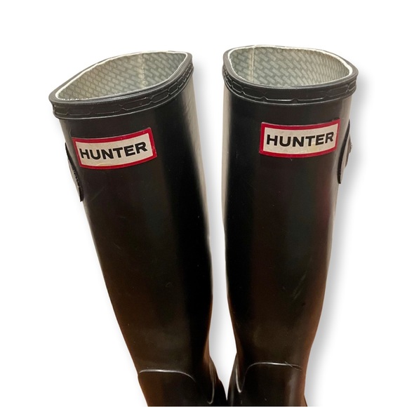 Hunter Glossy Black Women's Rain Boots - Picture 7 of 11